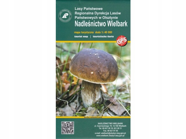 Nadleśnictwo Wielbark mapa turystyczna 1:40 000