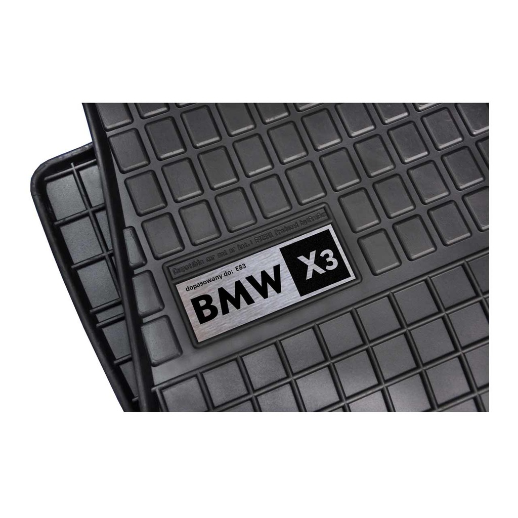 BMW X3 E83 2003 Dywaniki gumowe + EMBLEMAT 7012529273