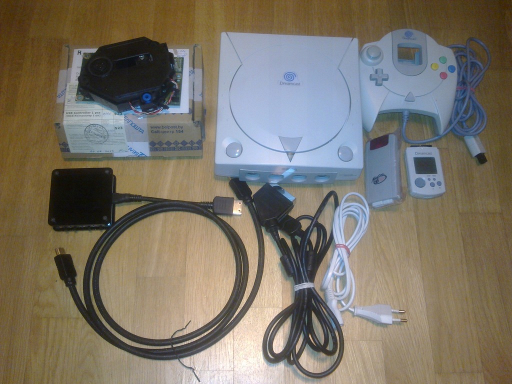 Sega Dreamcast FULL ZESTAW - USB-GDROM AKURA