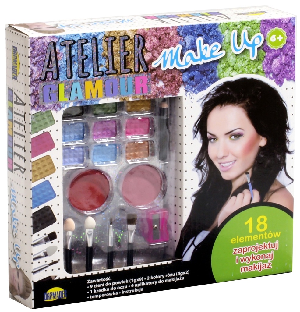 MAKE UP MAKIJAŻ DLA DZIECI WIEK 6+ CIENIE PĘDZELKI
