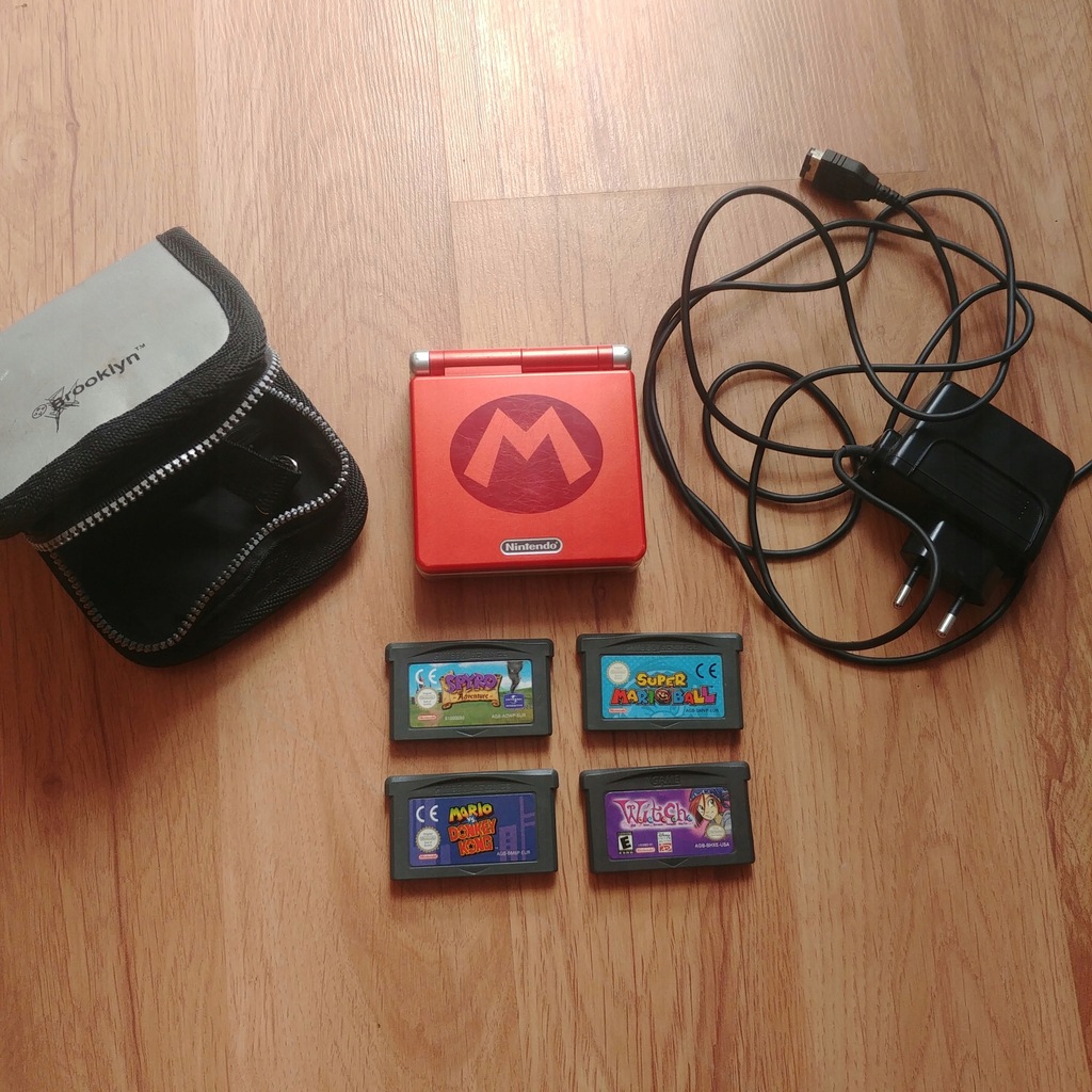 Gameboy Advance sp limited mario nintendo + gry