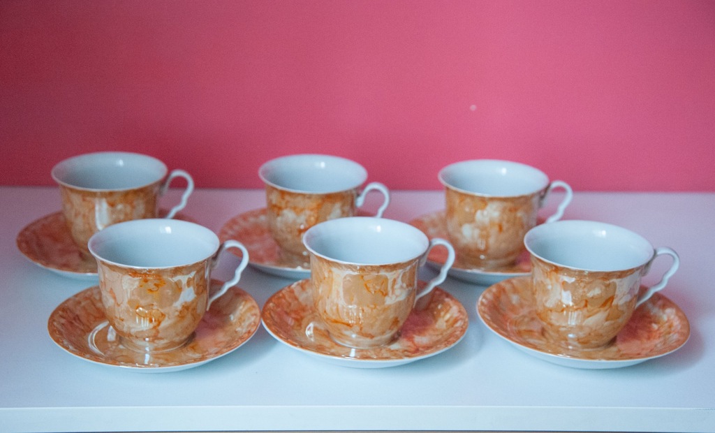 filiżanki porcelana Wawel 6 sztuk PRL