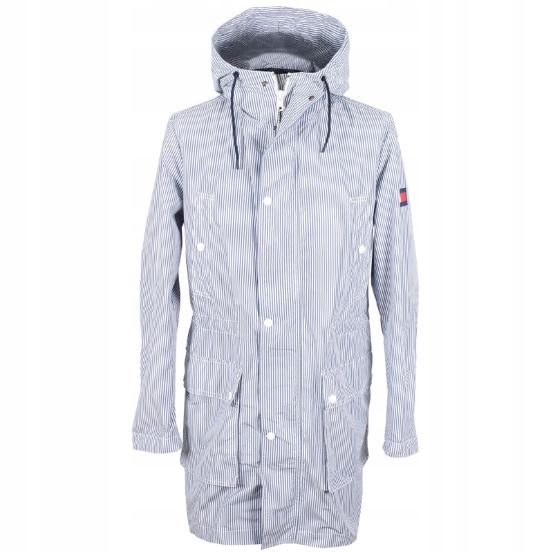 tommy hilfiger stripe parka