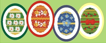 Haft - Wzór graficzny - Wielkanocne dekoracje