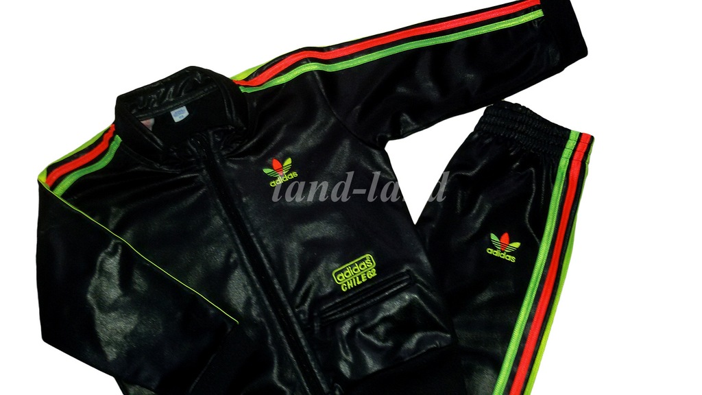 ADIDAS CHILE62  RASTA czarny dres bluza+ 98/104