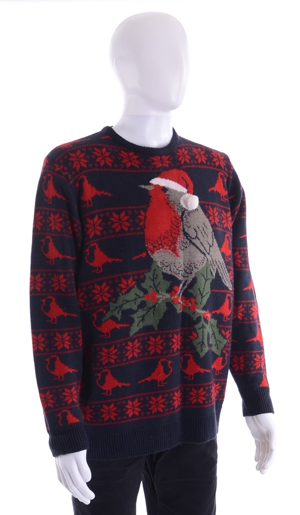 M&S sweter męski z motywem świątecznym L [LS]