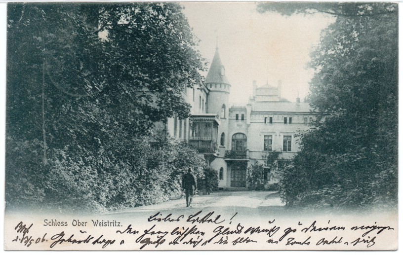 BYSTRZYCA GÓRNA PAŁAC Ober Weistritz Schloss 1906