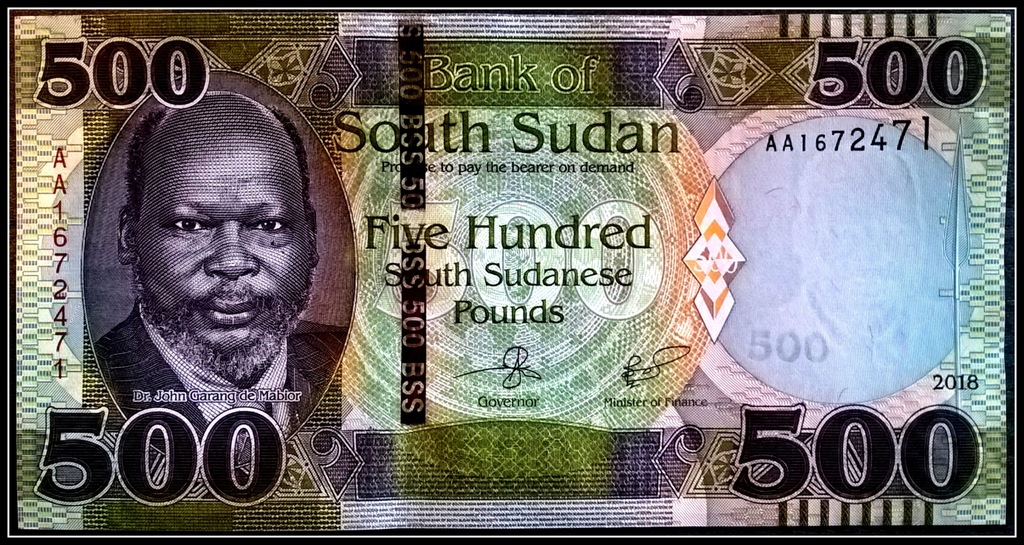 409. Banknot Sudan 500 Funtów 2018r. UNC