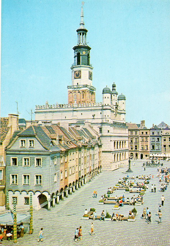 Poznań Ratusz Stary Rynek Pocztówka