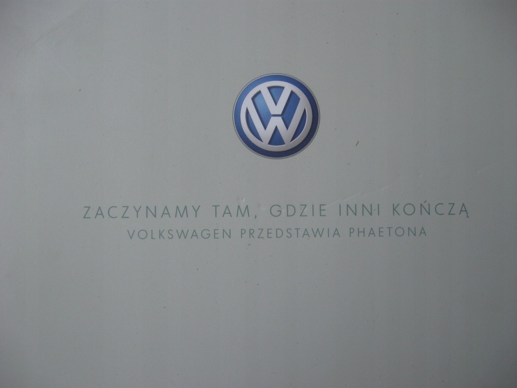 Prospekt VW Volkswagen Phaeton po polsku 2002