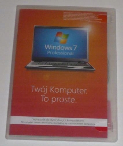 Windows 7 Professional 32 bit DVD Hologram+COA