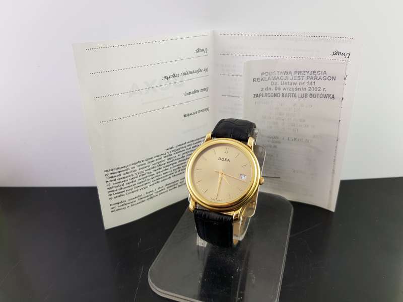 ZŁOTY ZEGAREK DOXA BTE 911 40 PR.750 SZAFIR 3M DA