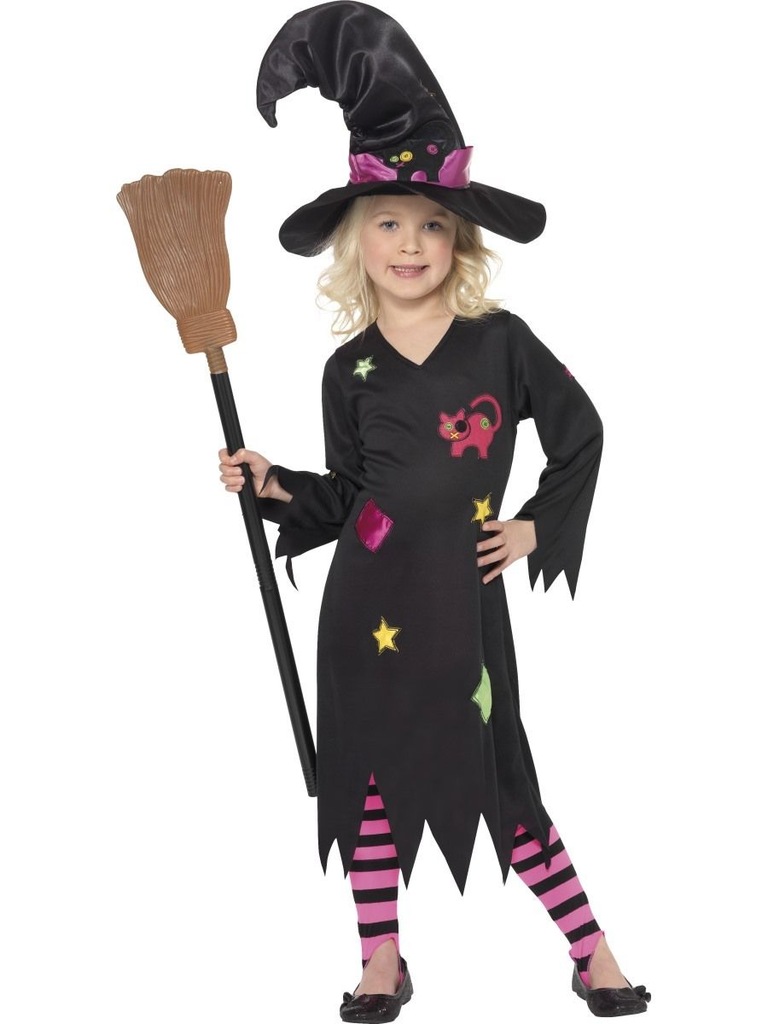 STRÓJ CZAROWNICA CZAROWNICY HALLOWEEN 115-128 CM
