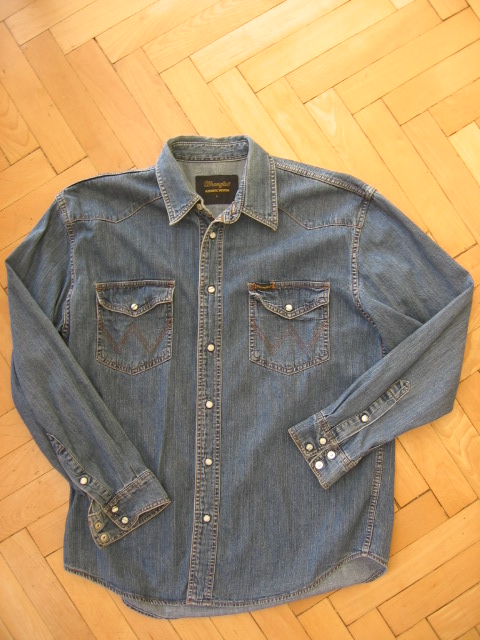 WRANGLER-BLUZA JEANSOWA-MĘSKA ROZMIAR L