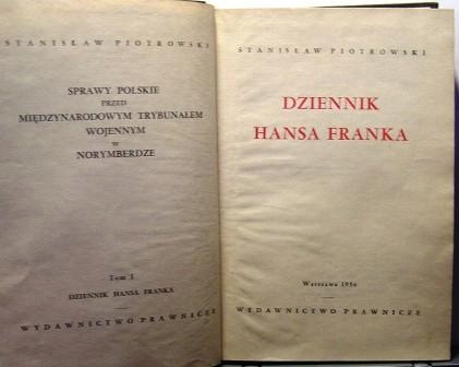 Dziennik Hansa Franka, Stanisław Piotrowski [1957]