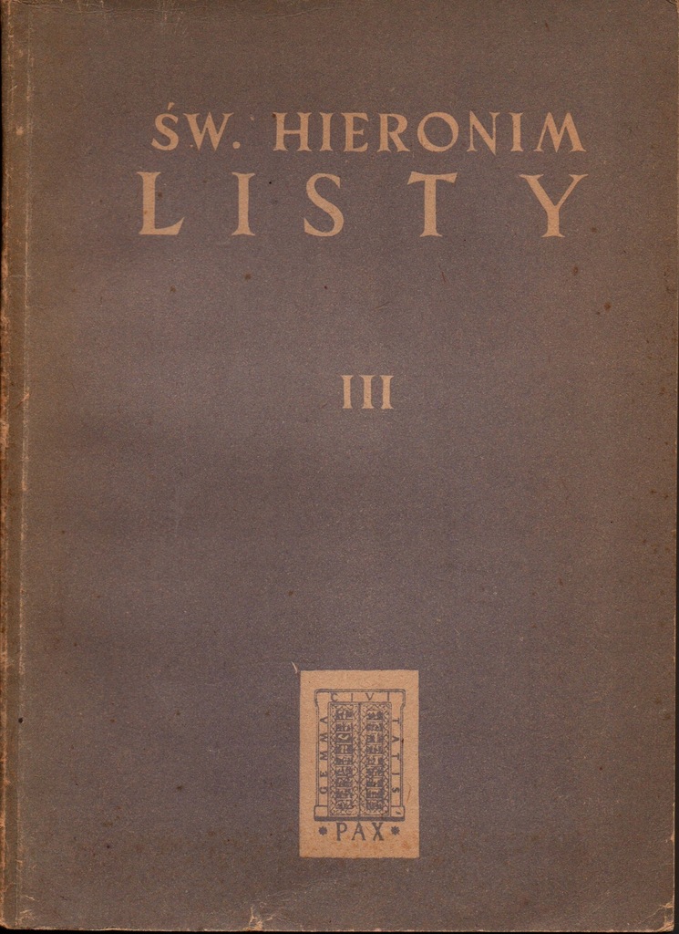 Listy. [T.] 3. św. Hieronim ze Strydonu