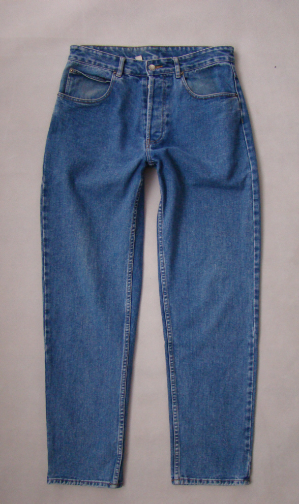 THOMAS BURBERRY ST. LOUIS niebieskie jeansy 32/32
