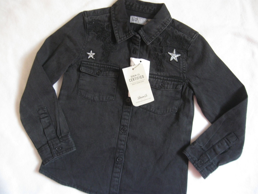 Denim Co._Jeansowa koszula Black na 122 cm 6-7 lat
