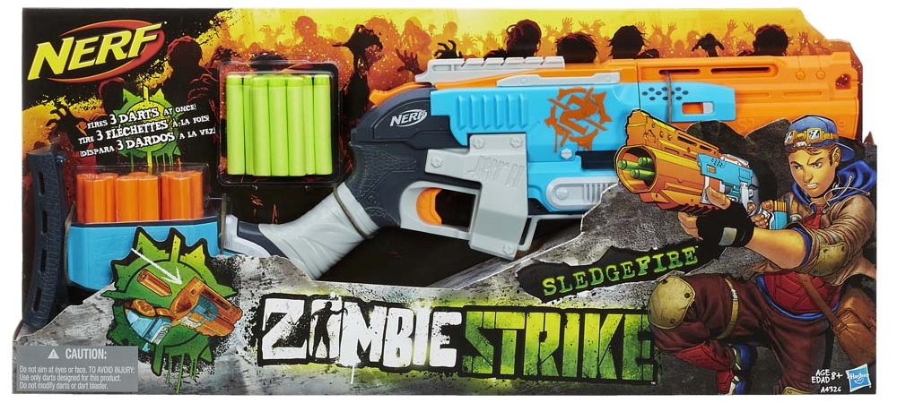 Nerf Zombie @@@ SLEDGEFIRE A4326 @@@ 3 strz naraz!