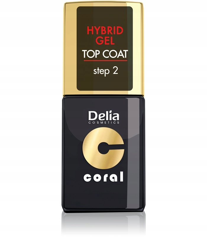 DELIA CORAL Top Coat Hybrid Gel lakier nabłyszczaj