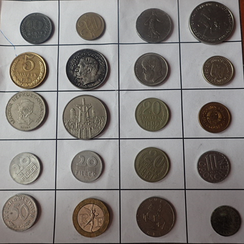 [36] Zestaw starych monet stare monety