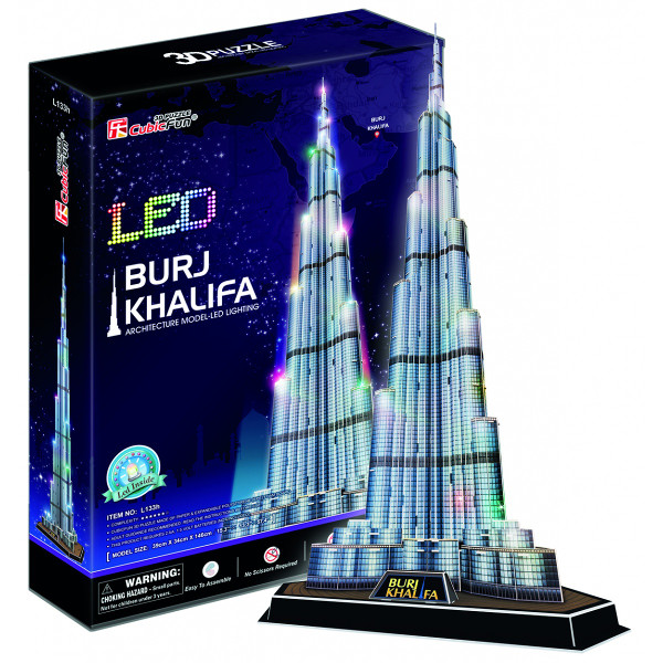 PODŚWIETLANE LED PUZZLE 3D BURJ KHALIFA 146 CM !!! 7397175795