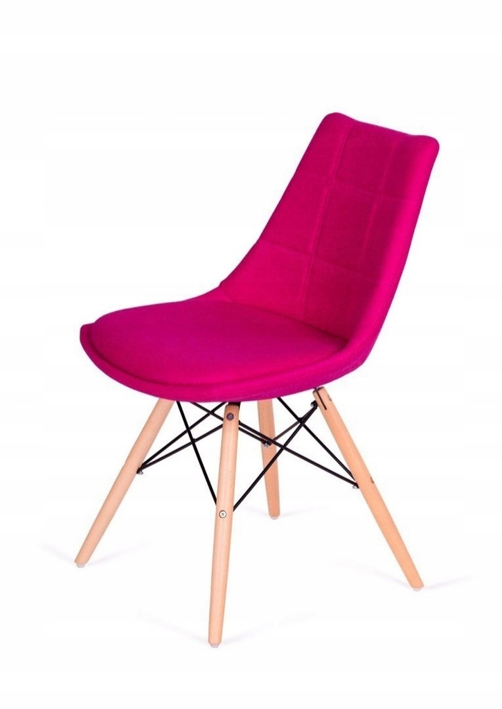 Krzesło FABRIC różowe - wełna