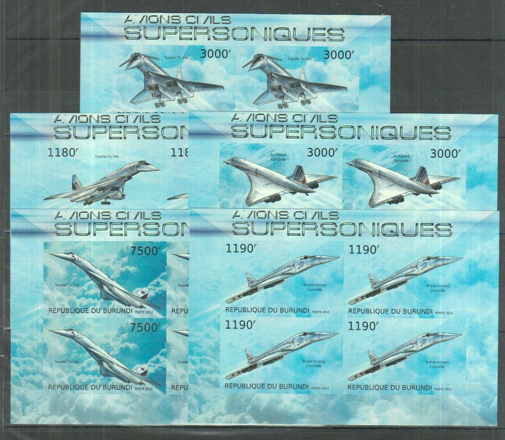 F12. MNH,Burundi, samoloty