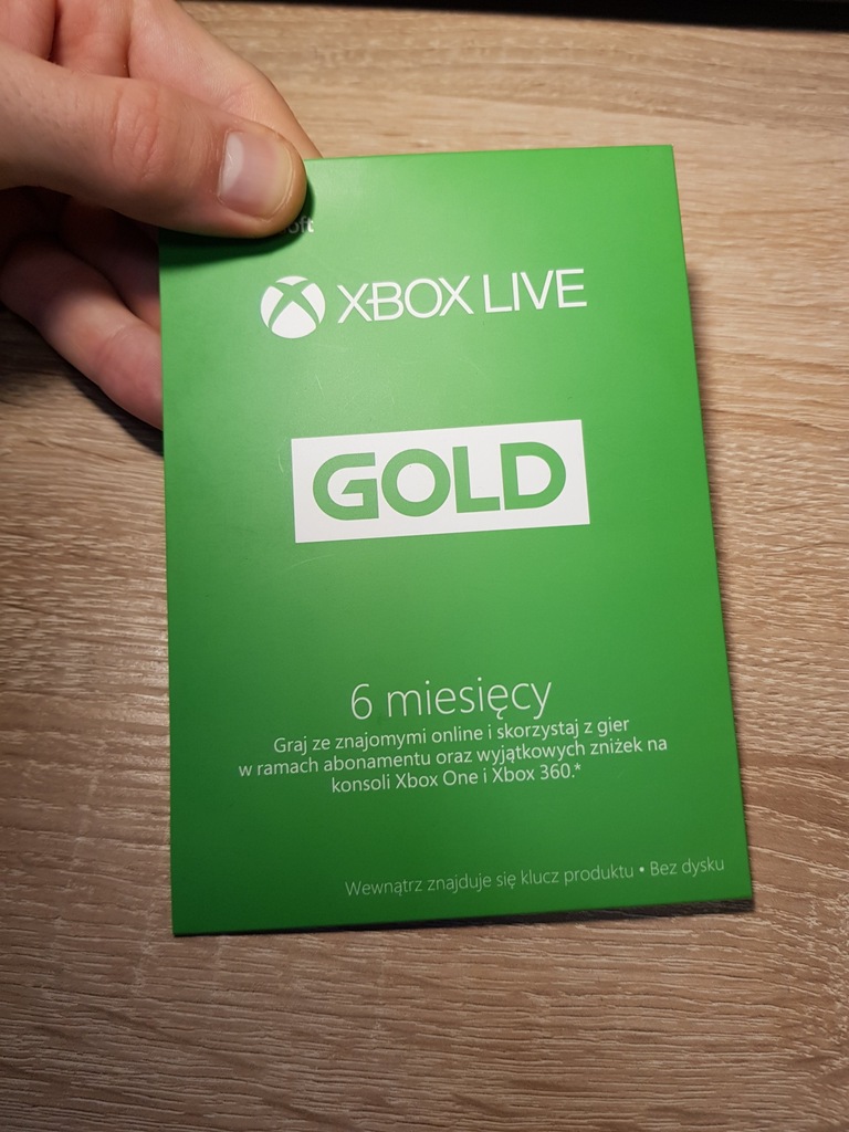 Xbox live gold kod 6 miesięcy
