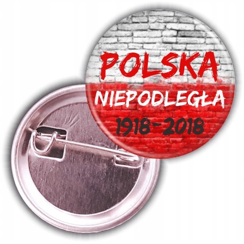 25mm przypinki 100 Lat Niepodległości Polski