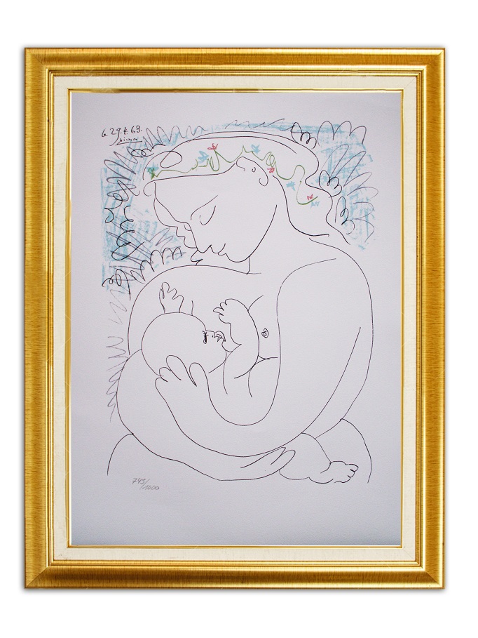 Pablo Picasso, Macierzyństwo, 1963, syg  Oryginał 