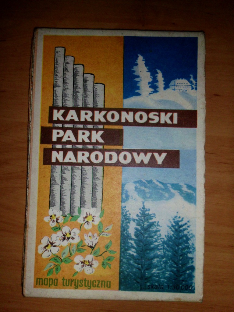 mapa turystyczna KARKONOSKI PARK NARODOWY 1985