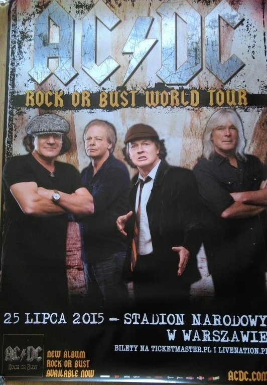 DUŻY PLAKAT AC/DC koncert Stadion Narodowy