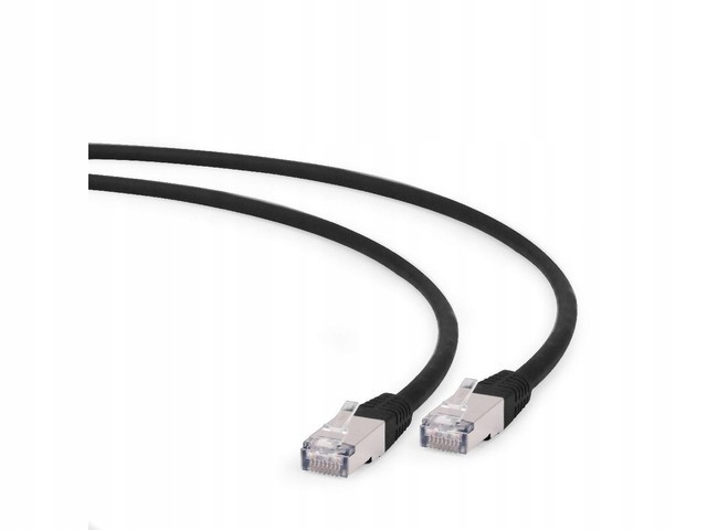 GEMBIRD Patch cord S/FTP Kat6A LSHZ 1m czarny