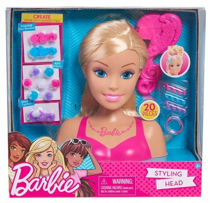 Barbie głowa do stylizacji blond 62535