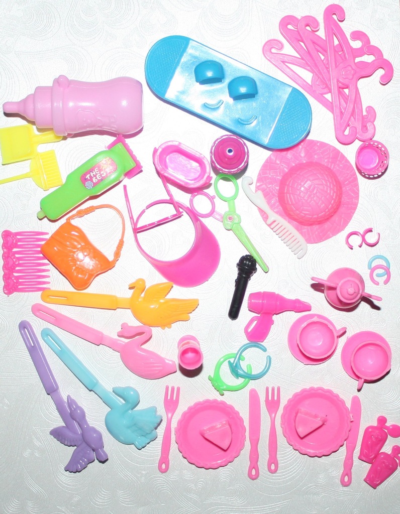 45 SZT AKCESORIA DLA LALKI BARBIE I NIE TYLKO