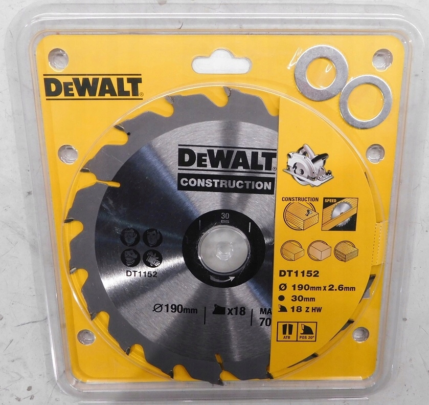 DeWALT DT1152 TARCZA DO CYRKULARKI 190 MM [I]
