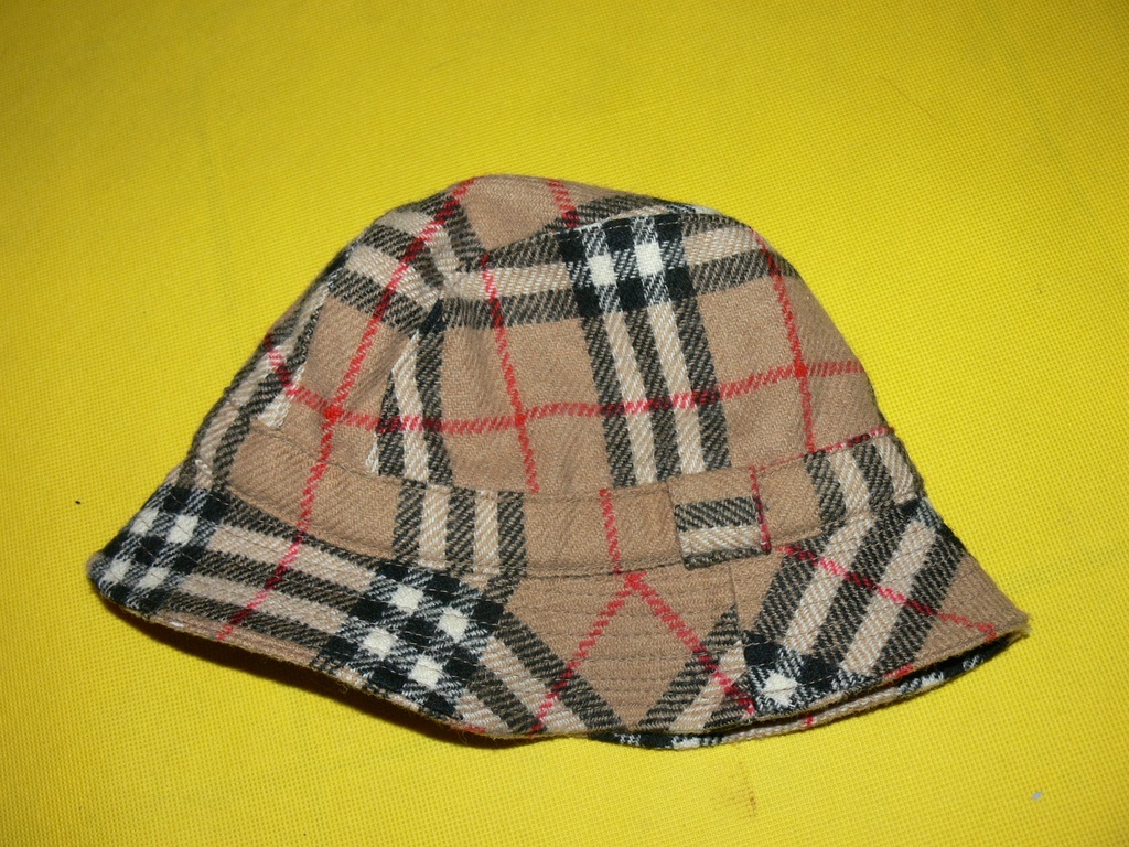 NOWOŚĆ BURBERRY KRATKA LONDON KAPELUSZ WEŁNA 100%