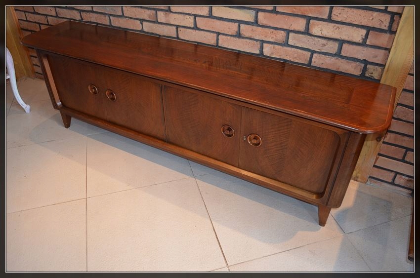 Szafka RTV komoda PRL 200 cm kolor orzech