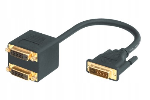 H207 MCL Rozgałęźnik DVI-I na dwa porty DVI-I 0,2m