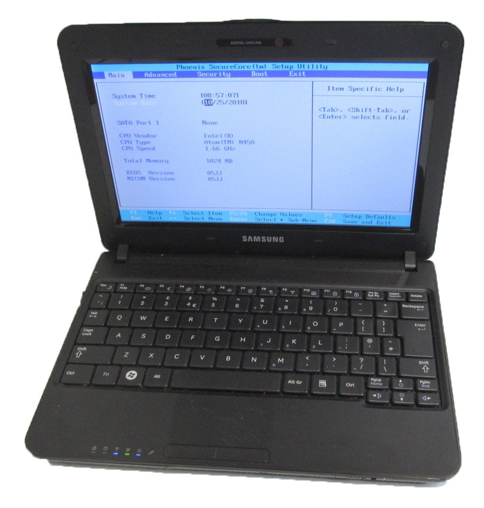 Samsung NB30 Intel Atom N450 1,66GHz braki _3251