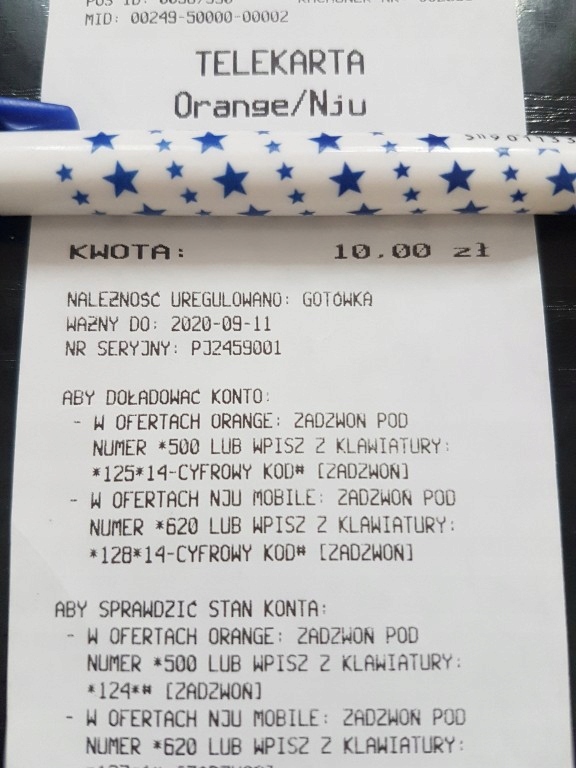Doładowanie telefonu Orange 10