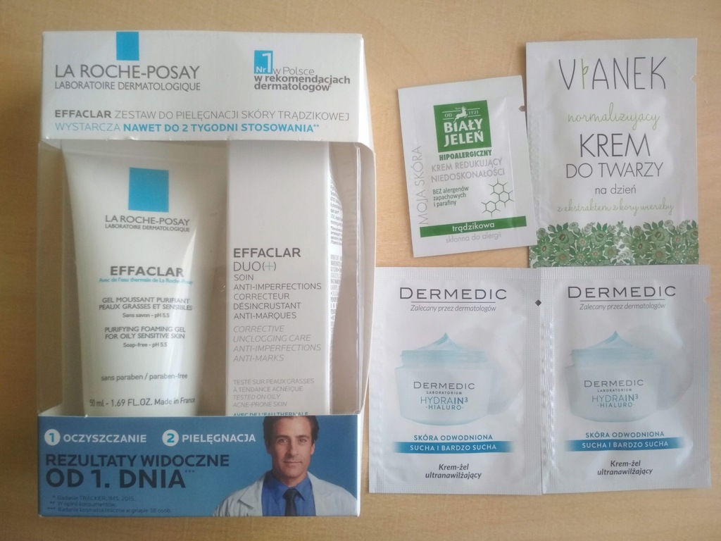 EFFACLAR La Roche-Posay krem + żel ZESTAW 15+50ml