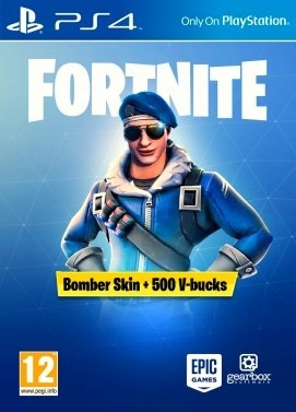 Fortnite Bomber Skin + 500 V-bucks PS4