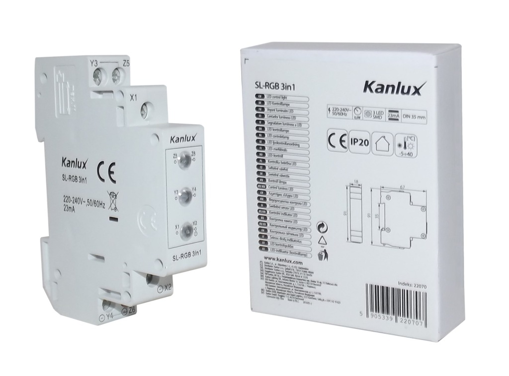 KONTROLKA ŚWIETLNA LED SL-RGB 3in1 KANLUX #KX5