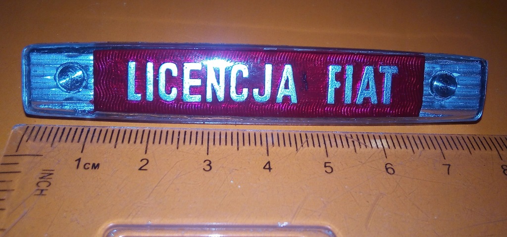 ZNAK "LICENCJA FIAT" DO FIATA 125p 126p