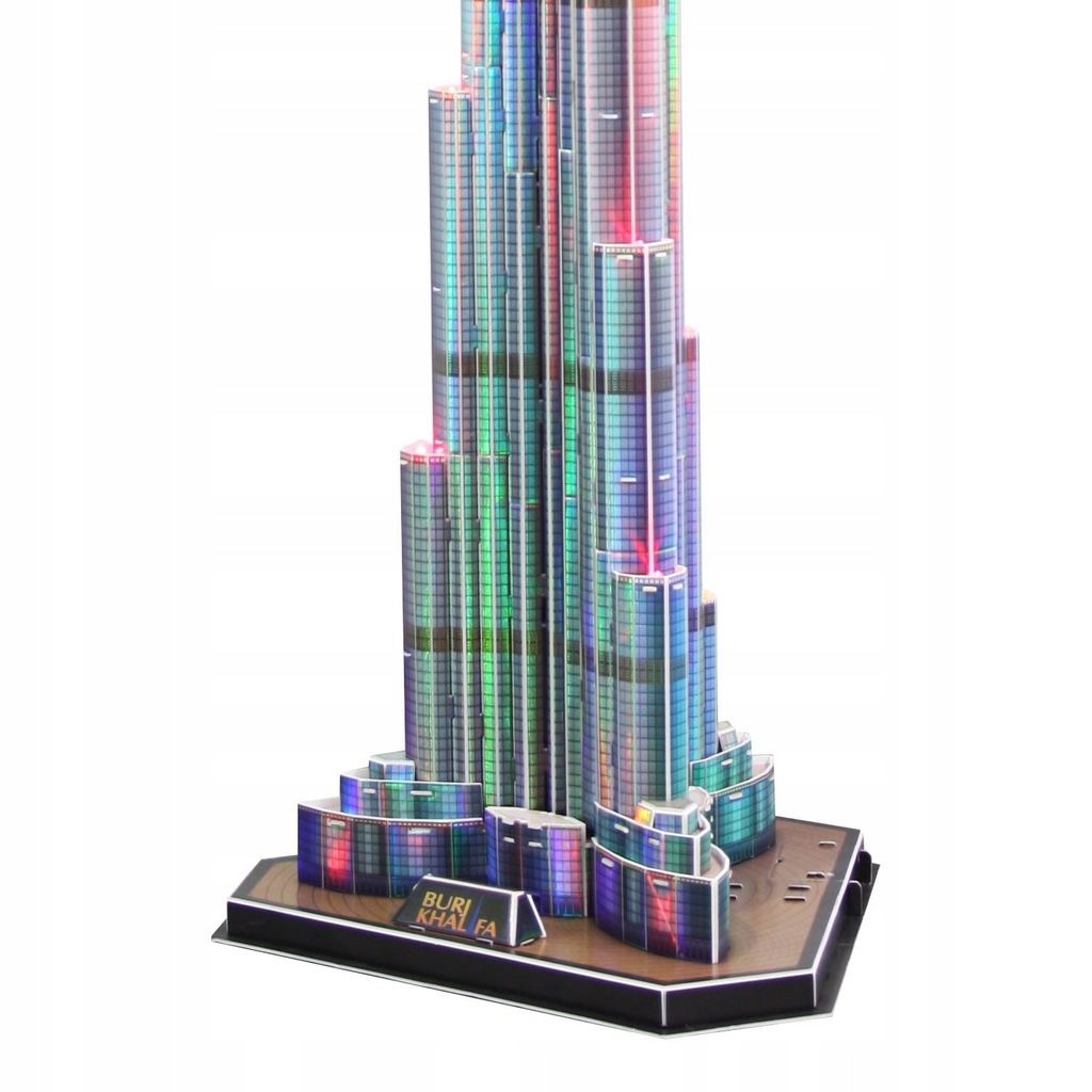 PODŚWIETLANE LED PUZZLE 3D BURJ KHALIFA 146 CM !!! 7448733101