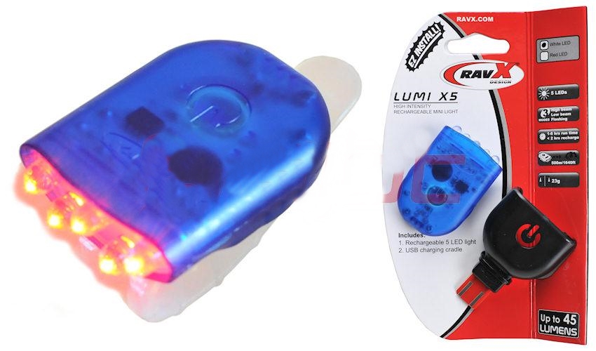 LAMPKA ROWEROWA RAVX LUMI X5 USB lampa tylna tył