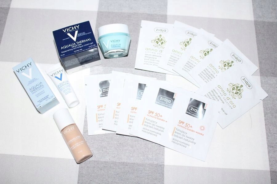 Vichy Aqualia Thermal night spa + serum + próbki