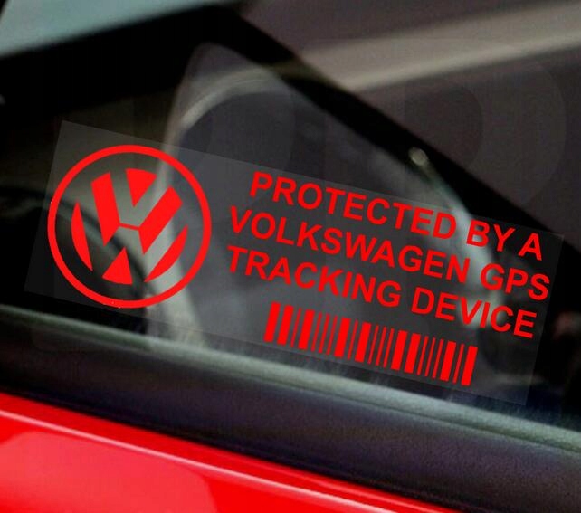 Naklejka antywłamaniowa VW VOLKS WAGEN GPS TRACKER 7619956087